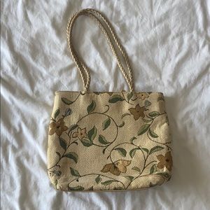 Floral cream purse/handbag